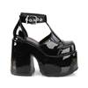 DemoniaCult - CAMEL103 Plateau Sandaal - Zwart Product image